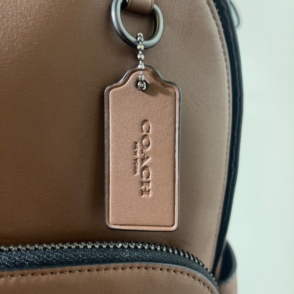 Coach Graham Backpack in Gunmetal/Saddle - Picture 2 of 6